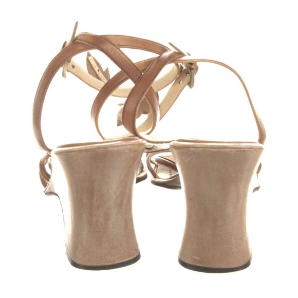 Prada Wedges w Leather Leaf Applique Size 40 - Picture 10 of 11